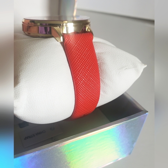 NEW NIB Juicy Couture Wrist Watch Black Label Red Goldtone Rhinestones - Picture 5 of 12